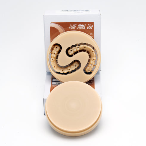 PuRE PMMA DISC 98mm Diameter Thickness 14mm 16mm 18mm 20mm CAD CAM Dental All Shades